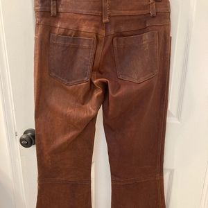 Alice and Olivia distressed leather pants.